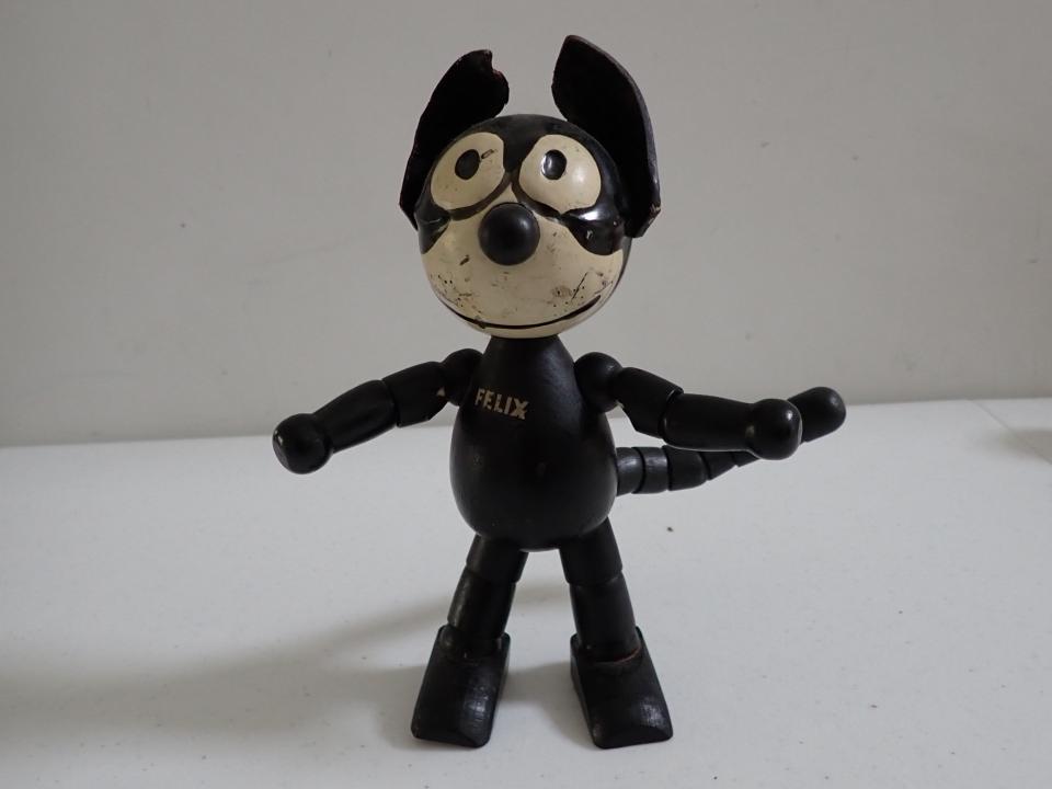 Felix the Cat Jointed Wooden Figure 8" (1 of 5)