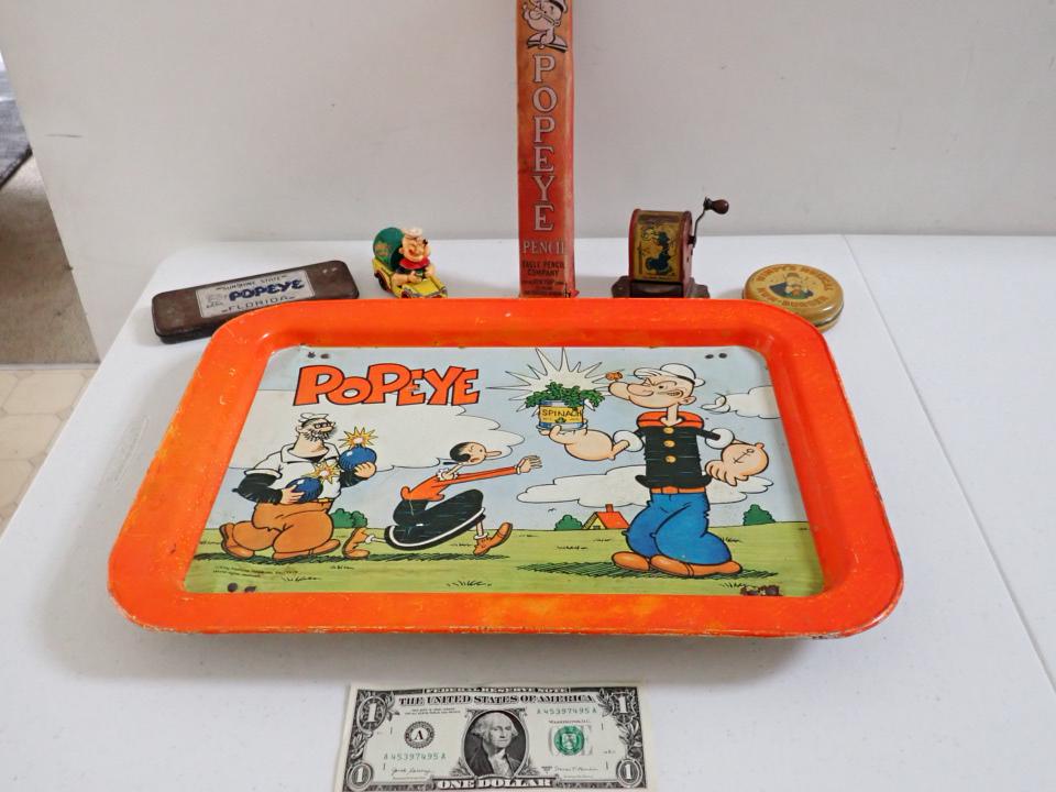 Popeye Tray, Sharpener, Pencil, Tin & Wimpy's Hum-burger, etc. (1 of 20)