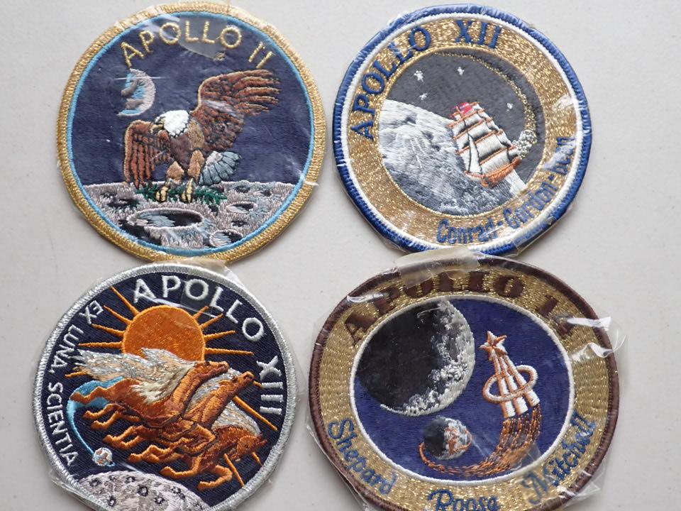 Apollo 11, Apollo X11, Apollo X111 and Apollo 14 Cloth Patches (1 of 5)