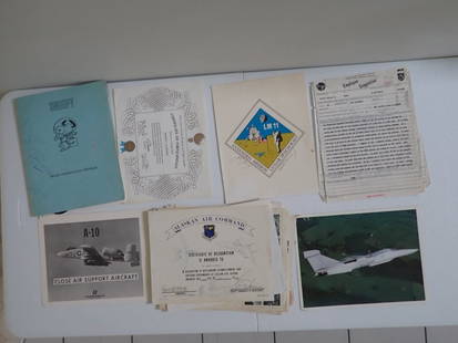 NASA Space Program and Aircraft Award Certificates & Ephemera: NASA Snoopy Award Program Folder, Award Letter from NASA to Norman Silverman, Apollo Achievement Award, Photo of Award Being Presented to Mr. Silverman, Lunar Module and Other Photos and Ephemera. Fro