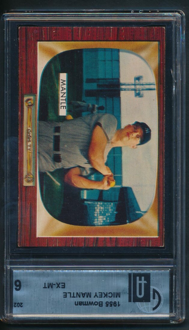 1955 Bowman Mickey Mantle #202 Global Authentication 6 (1 of 2)