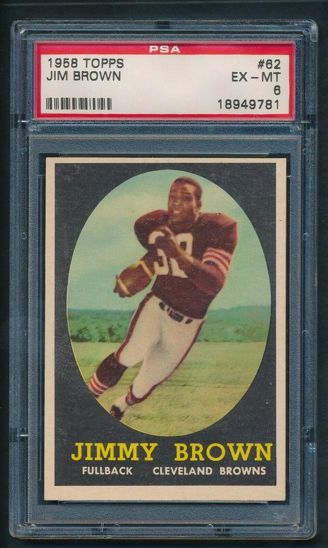 1958 Topps Jim Brown #62 PSA 6 Football Card (1 of 2)