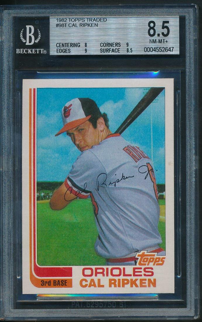 1982 Topps Traded Cal Ripken #98T Becket 8.5 Baseball Card (1 of 2)