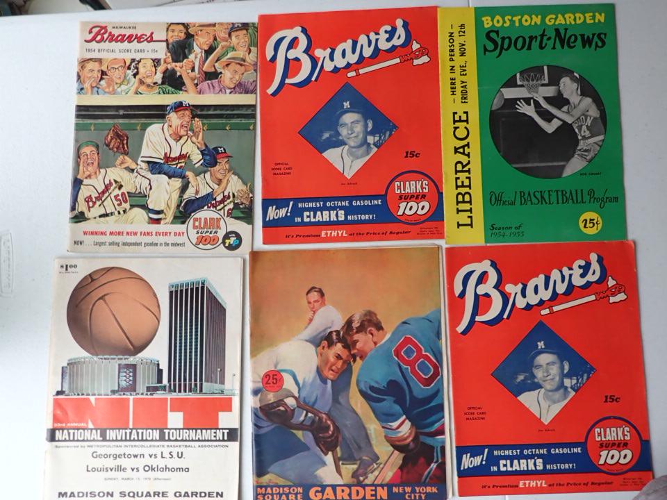 1954-1955 Celtics vs. College All Stars and other Programs: Boston Garden 1954-1955 Season Sports -News Program for Boston Celtics v. College All Stars. Celtics players include: Bob Cousy, Bill Sharman, Gene Conley & Ed Macauley. College All Stars Include: Bob