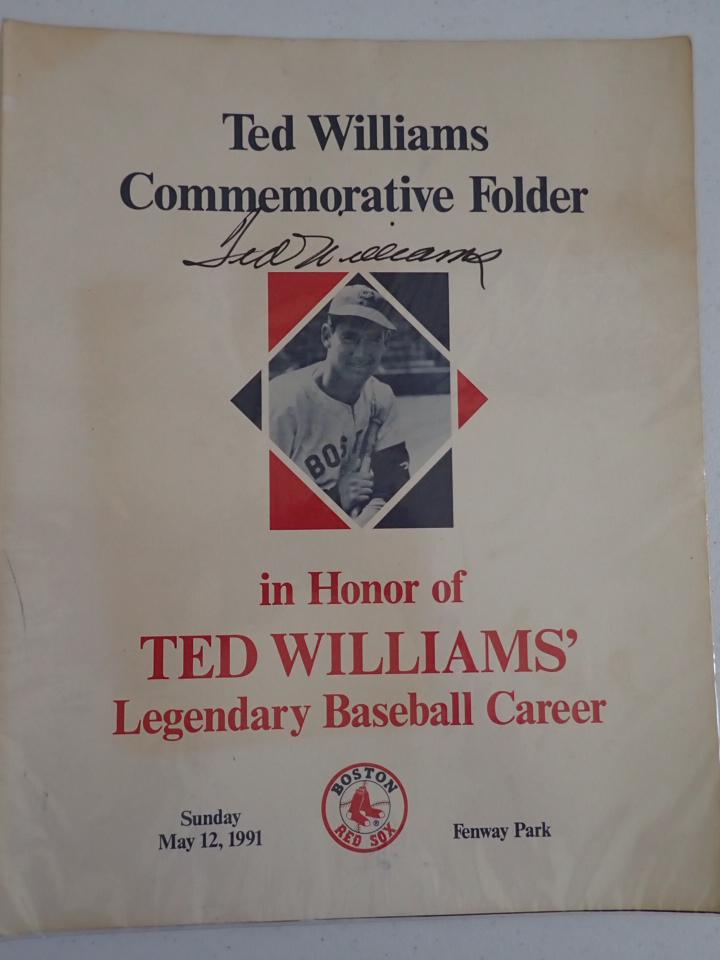 1991 Signed Ted Williams .406 Season Anniversary Folder (1 of 7)