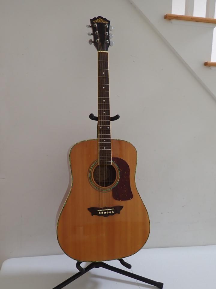 Washburn Guitar D-15S. Mother of Pearl Inlay.: Serial # SI 90906190. 41". Minor nicks but overall good condition.