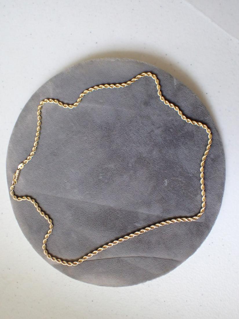 14K Gold Rope Chain 20" Long - 13.5 grams: Please See pictures for condition and details