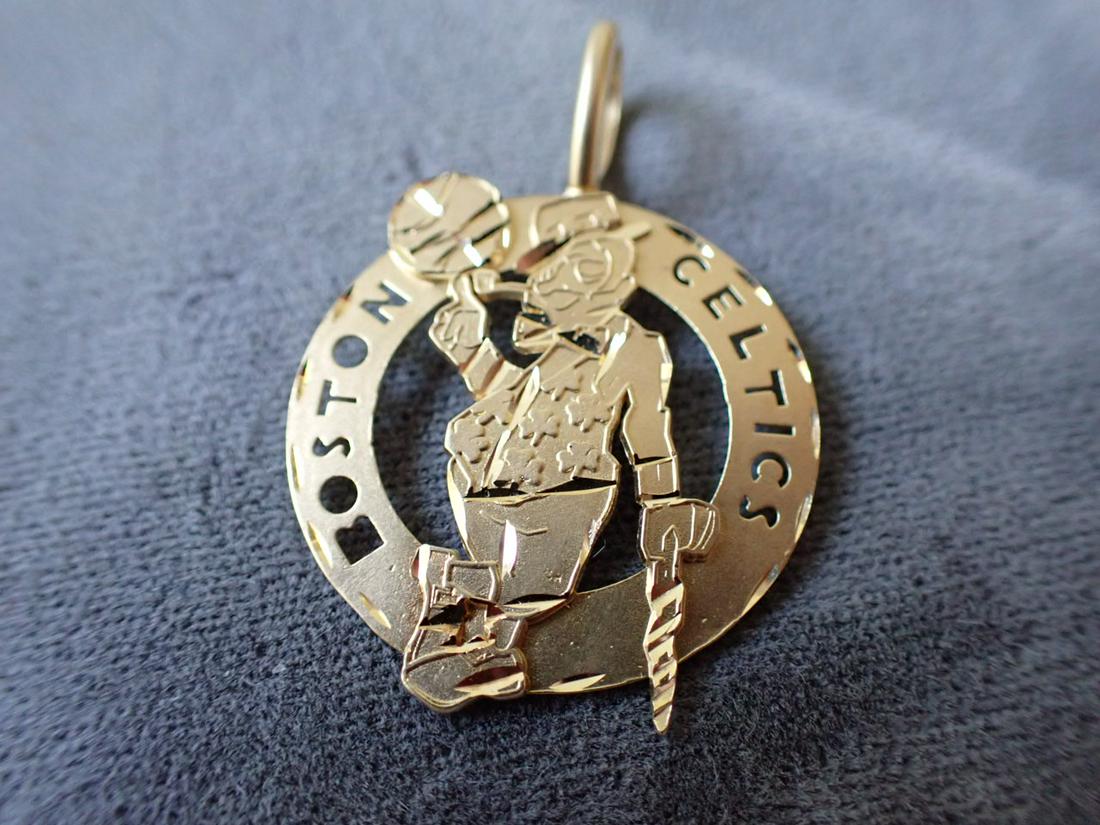 14K Celtics Boston Charm 1" wide and 1 1/2" high - 4.1 grams: Please See pictures for condition and details