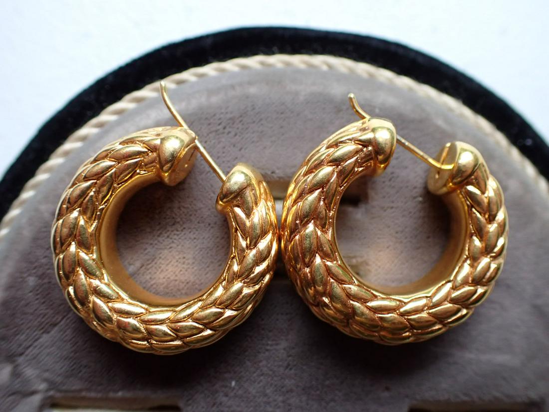 Chimento 18k 750 Hoop Earrings 1 1/4" in diameter 9.7 grams: Please See pictures for condition and details