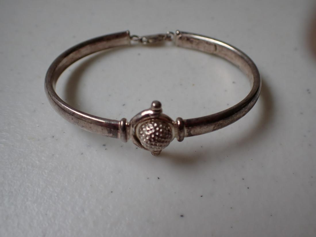 Sterling 925 Italy Signed Arnold Palmer with Golf Ball Bracelet: 2 3/4" wide