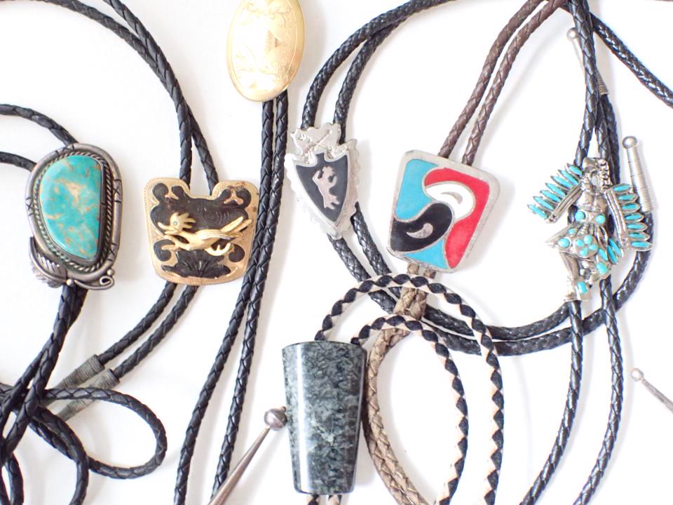 Unsigned Bolos - Turquoise colored stones, etc.: Please see pictures for condition and details