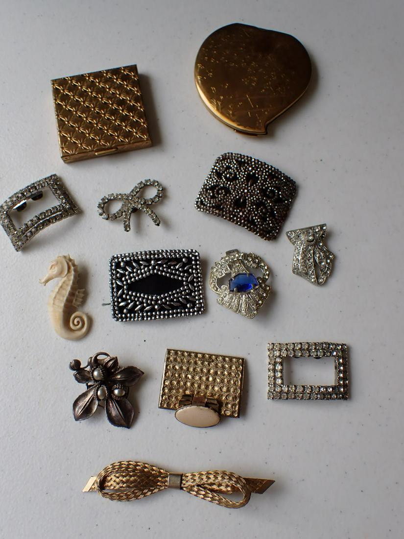 Shoe and Other Clips, Volupte & Elgin American Compacts: Elgin Compact Made in USA
