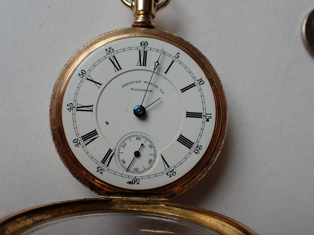 14K 1883 American Watch Co. Waltham Pocket Watch: Signed: Appleton Tracy & Co. Waltham, Mass. Serial No. - 2630142. Also says Essex 14K 497510. Please see pictures for condition and details