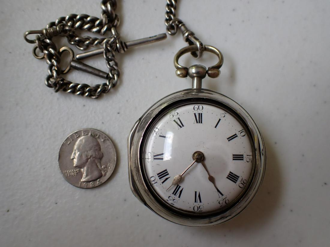 Edie Poole London #1816 Pocket Watch.: Has a couple of dents. Has Chain and key. Tested and runs for over 30 seconds.