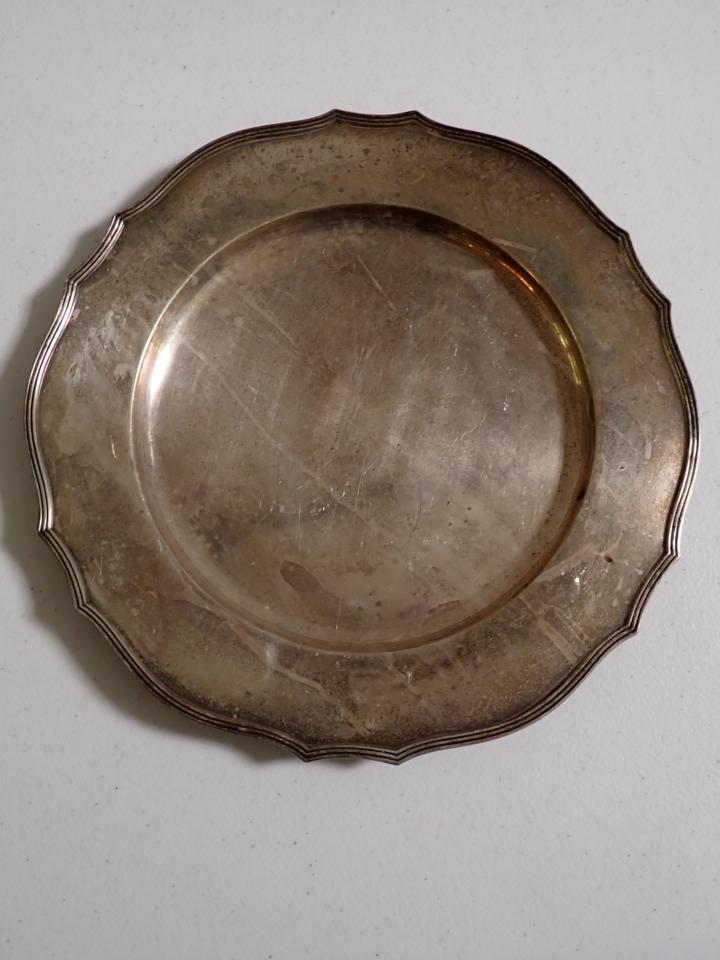 Gorham Sterling Silver 12" Heavy Plate: 22.1 Troy Ounces. Has small dent on bottom