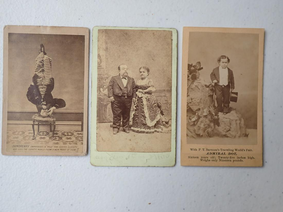 Photos of Circus Performers Tom & Livinia Thumb, Admiral Dot,: and Dundreary