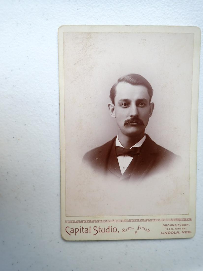 Cabinet Photo William Frederick Schwind. War Vet: Spanish American War Vet. Founded the Town of Francitas, Texas