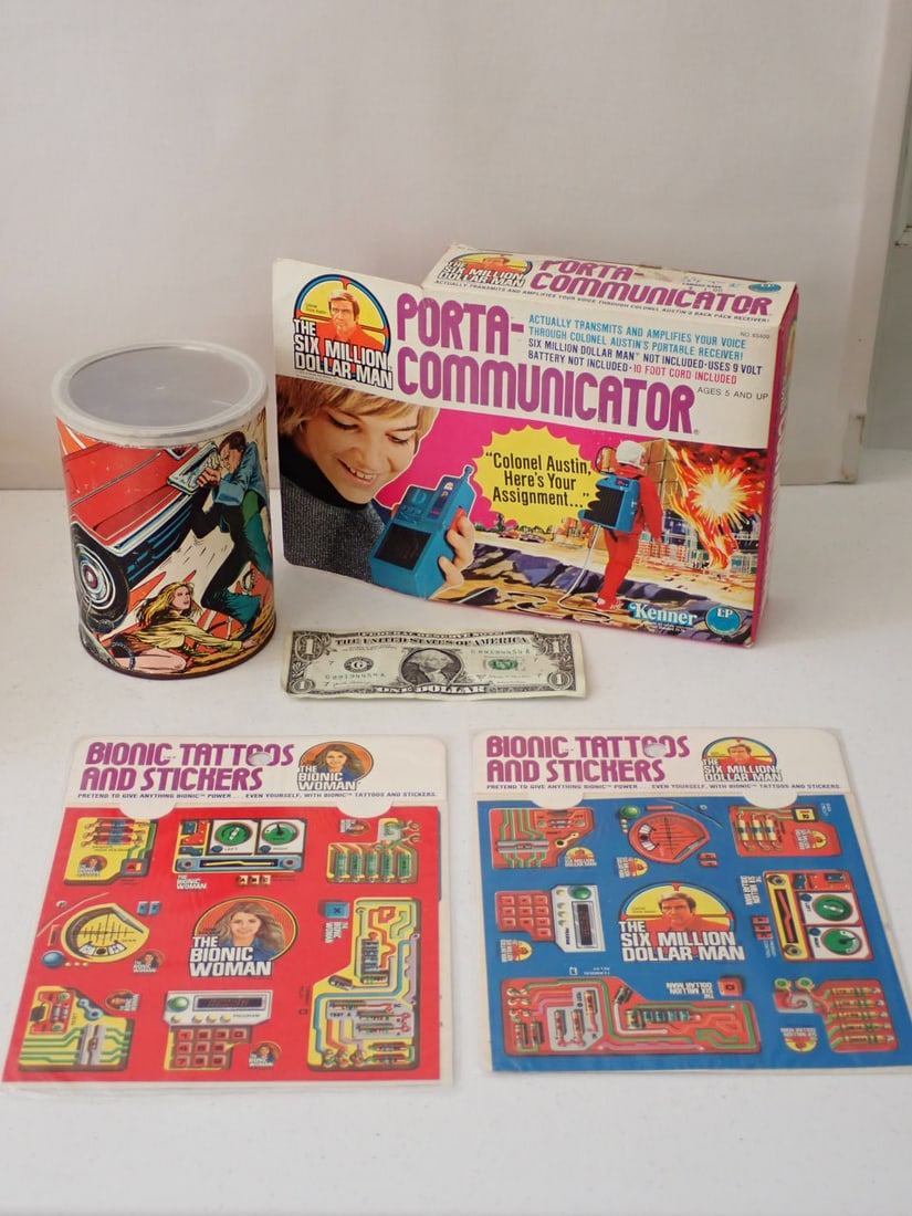 Six Million Dollar Man Porta-Communicator in Box, Puzzle + (1 of 20)