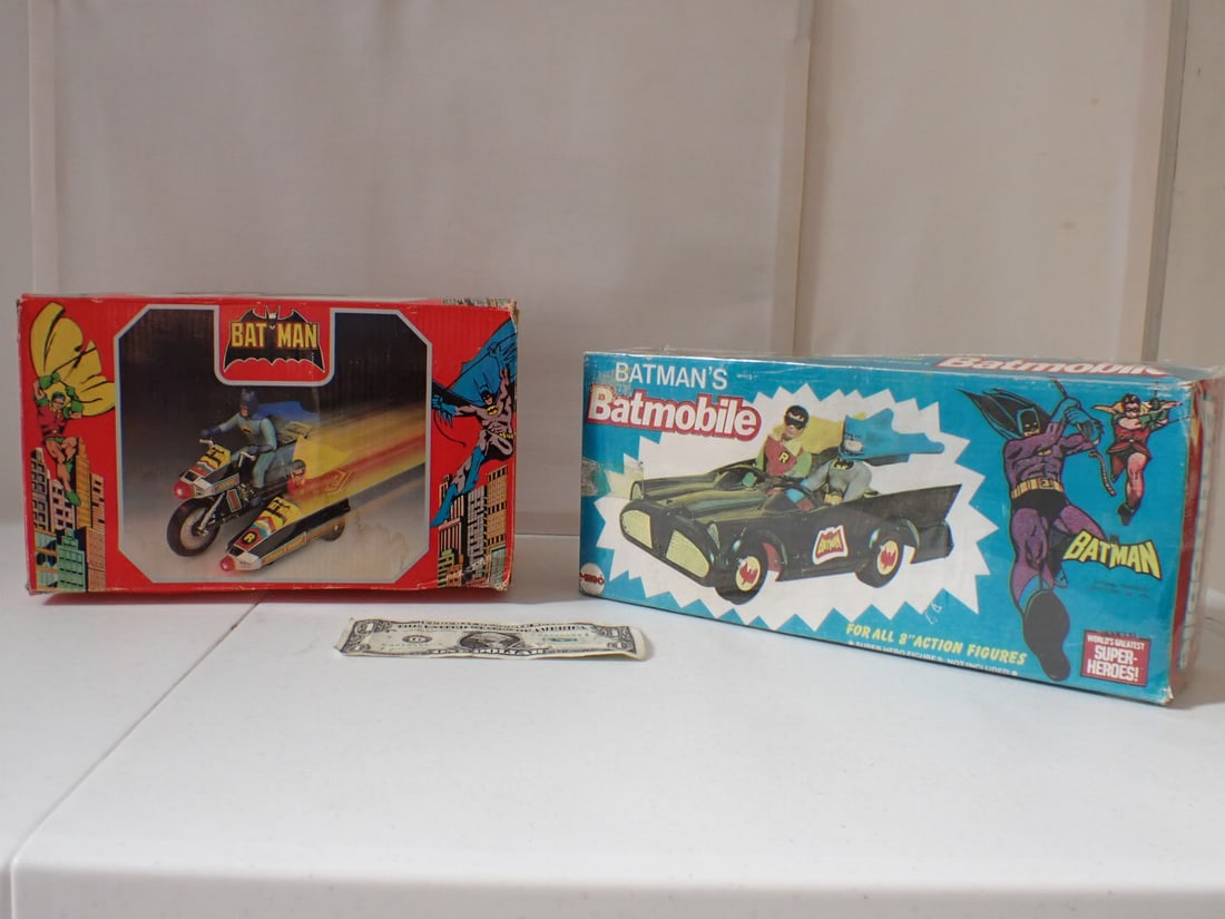 Sealed Mego Batmobile and Batman and Robin Motorcycle (1 of 20)