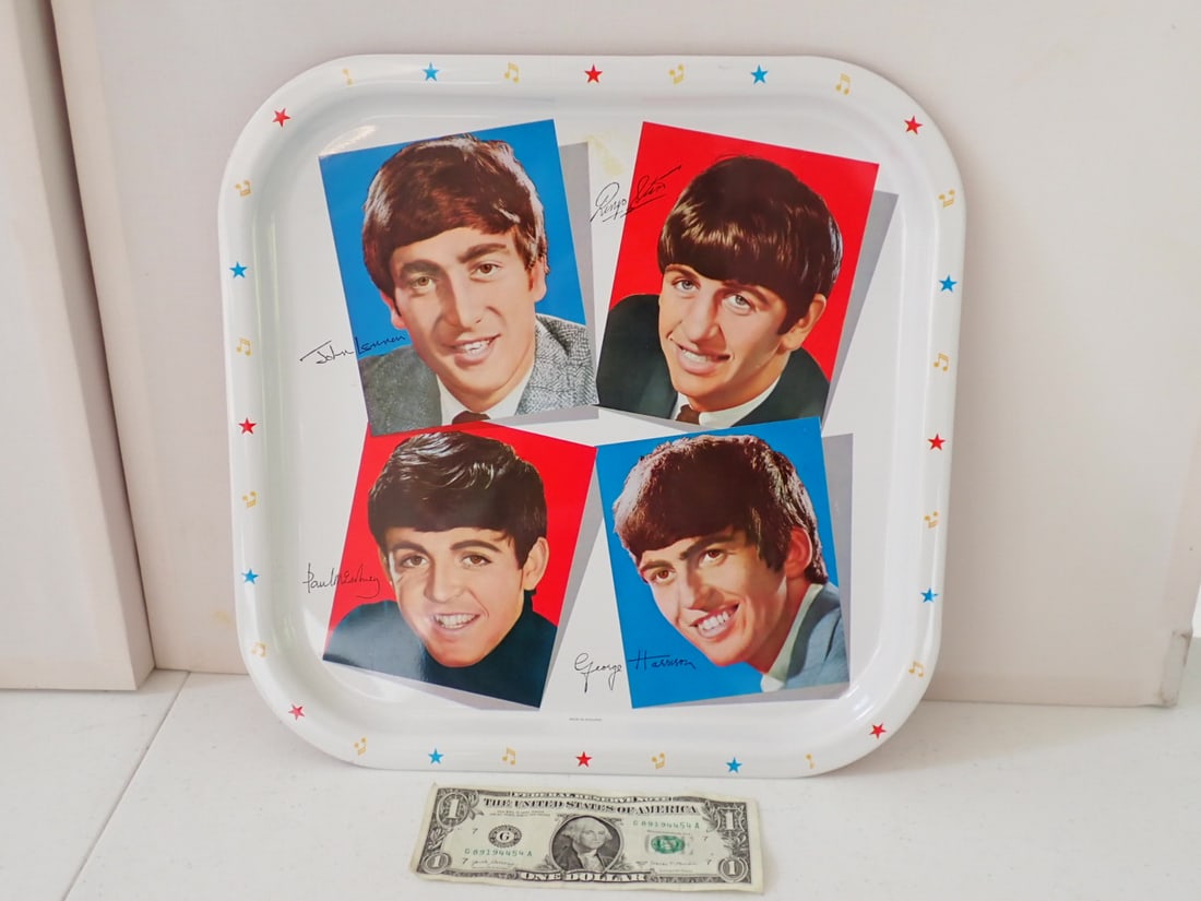 The Beatles 1964 Metal Tray Worcester Ware (1 of 8)