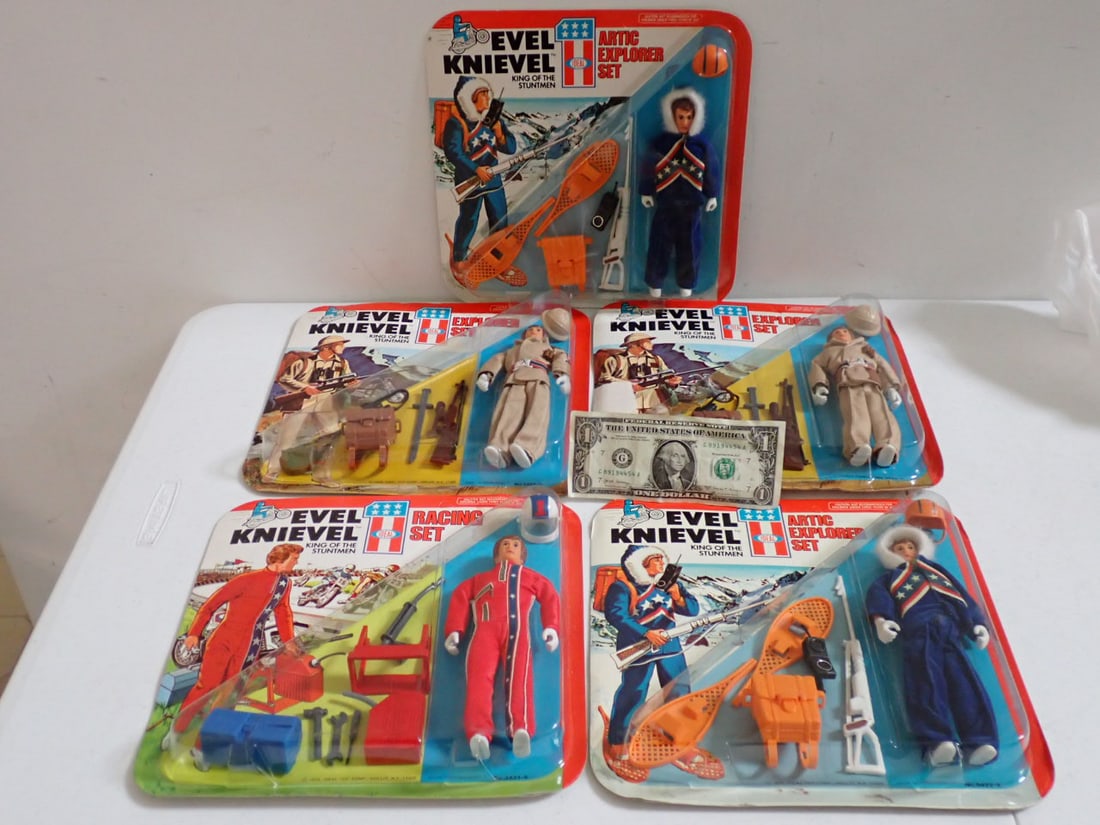 (5) 1975 Evel Knievel Racing and Explorer Sets in Packaging (1 of 12)