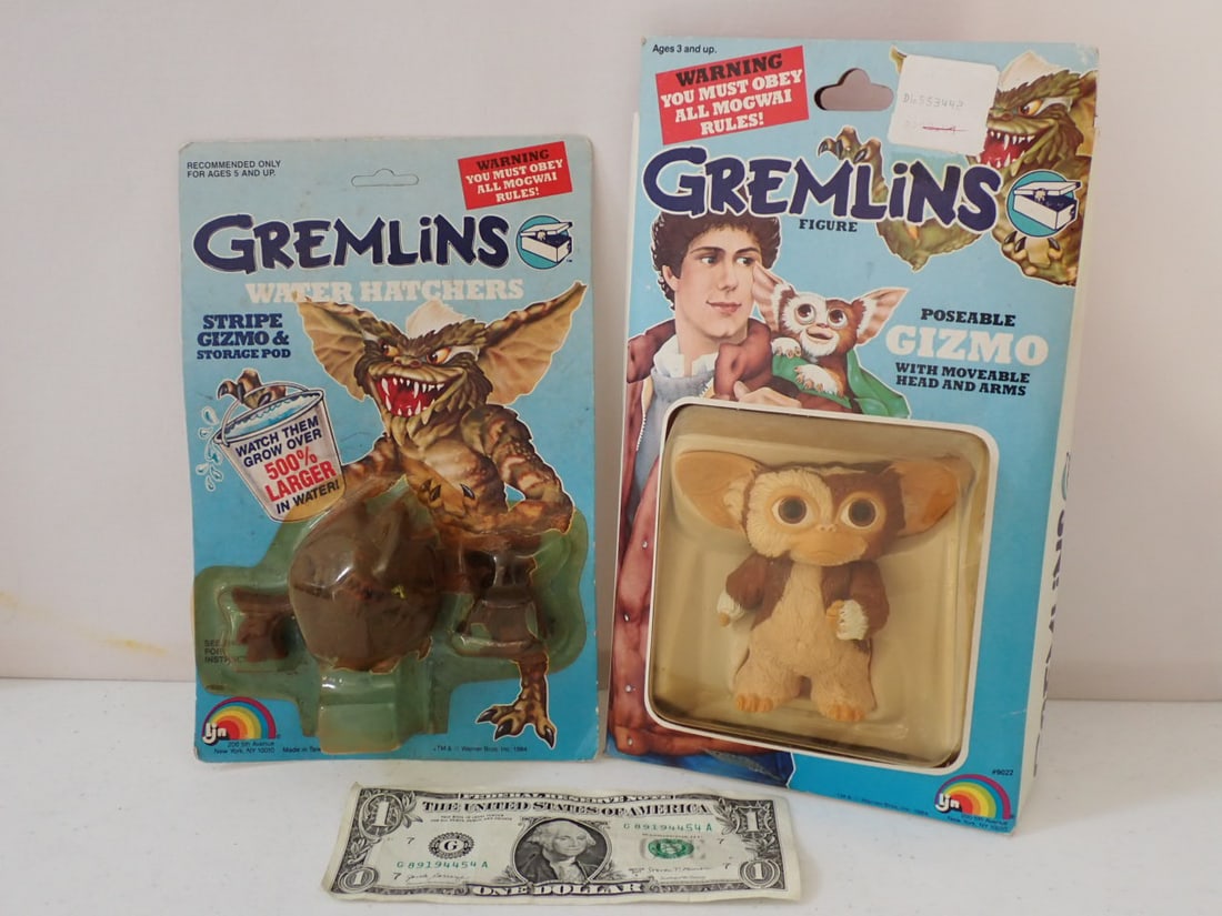 1984 Gremlins Gizmo & Water Hatcher Figures Sealed (1 of 16)