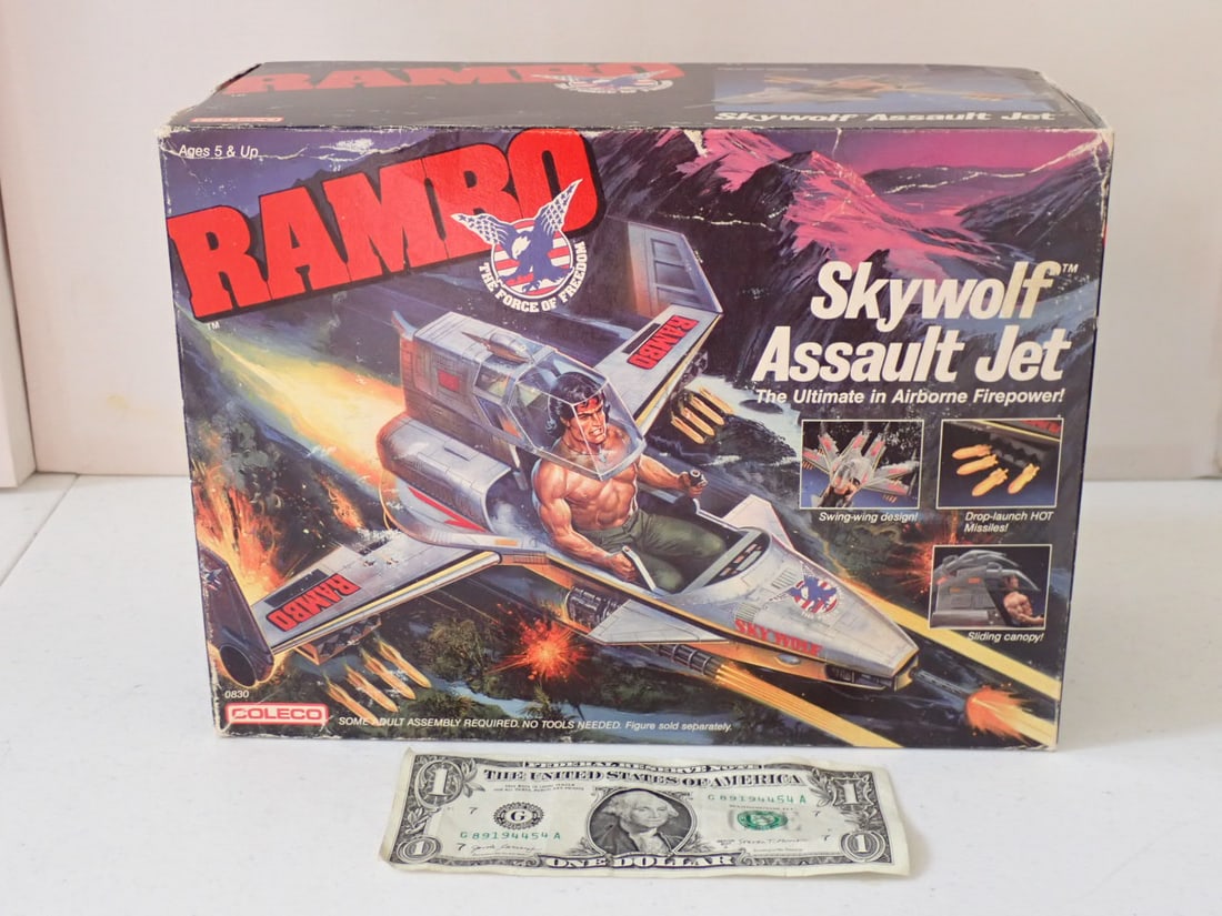 1986 Rambo Skywolf Assault Jet Sealed Box Coleco (1 of 15)