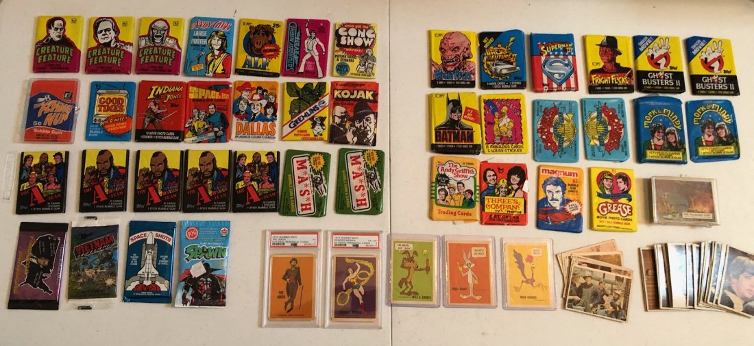 1960's - 1980's Non Sports Cards, Graded &  Loose & Wax Packs (1 of 17)