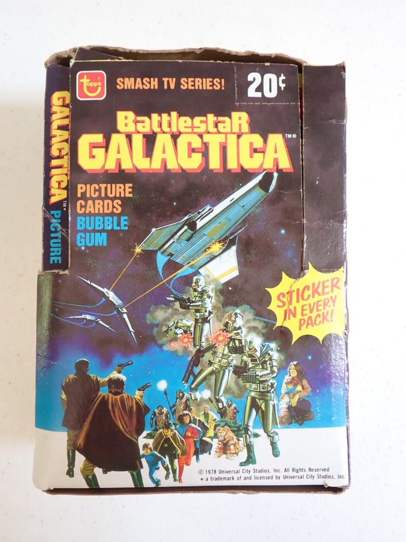 1978 Battlestar Galactica Wax Box of 36 Packs of Cards (1 of 7)