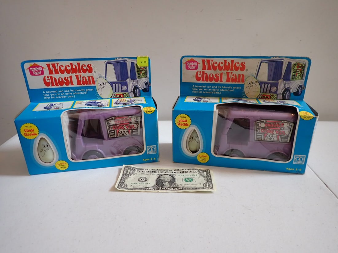 (2) 1978 Hasbro Weebles Ghost Vans with Boxes Romper Room (1 of 17)