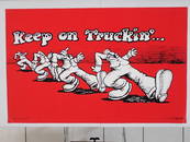 "Keep on Truckin'", by R. Crumb Poster