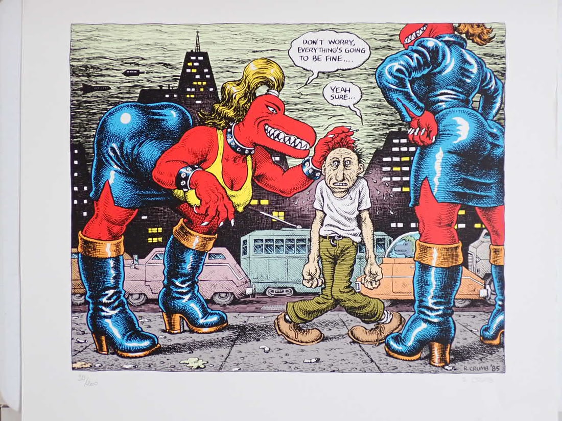 R. Crumb Limited Edition 99/200 Signed Print. 1985. (1 of 6)