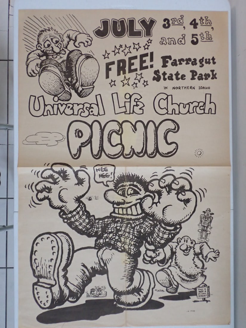 R. Crumb 1971 Universal Life Church Picnic Poster Rock Festival (1 of 8)