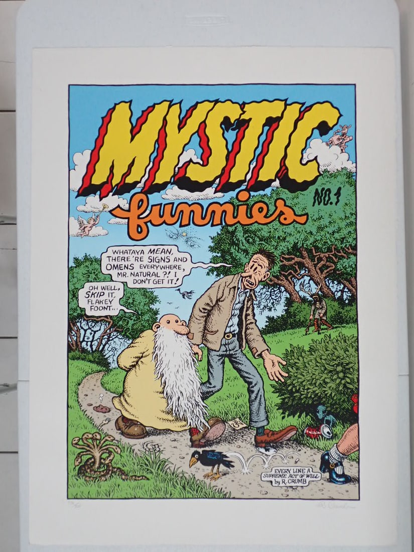 Mystic Funnies No. 1 Cover Poster Pencil Signed R. Crumb (1 of 7)