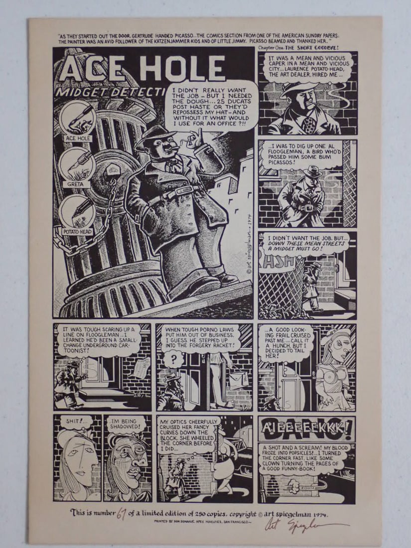 Art Spiegelman Signed and Numbered Oversize Comic Book (1 of 10)
