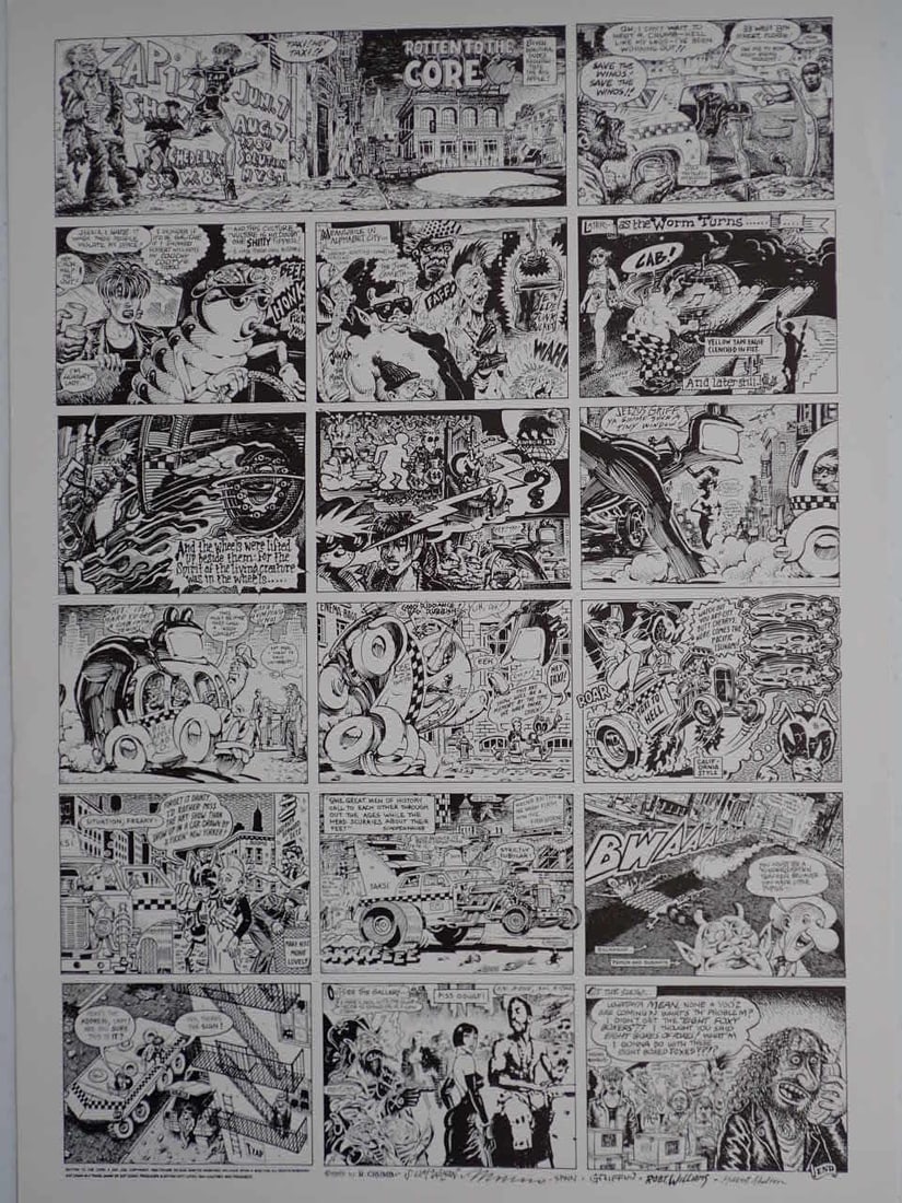 Zap Show 12, Cardboard Advertising Poster R. Crumb & Others (1 of 12)