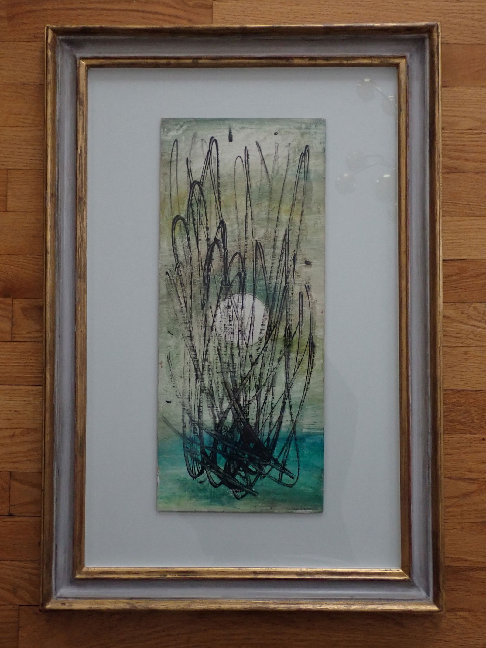 Barbara Hepworth "Rythmic Form" Abstract Oil and Ink on board (1 of 16)