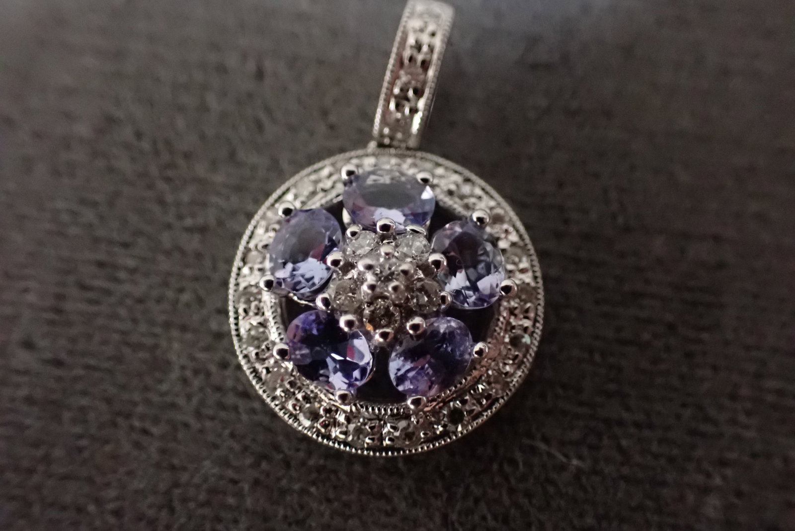 14K Charm with Diamonds and Tanzanite: - Total Grams - 2.5