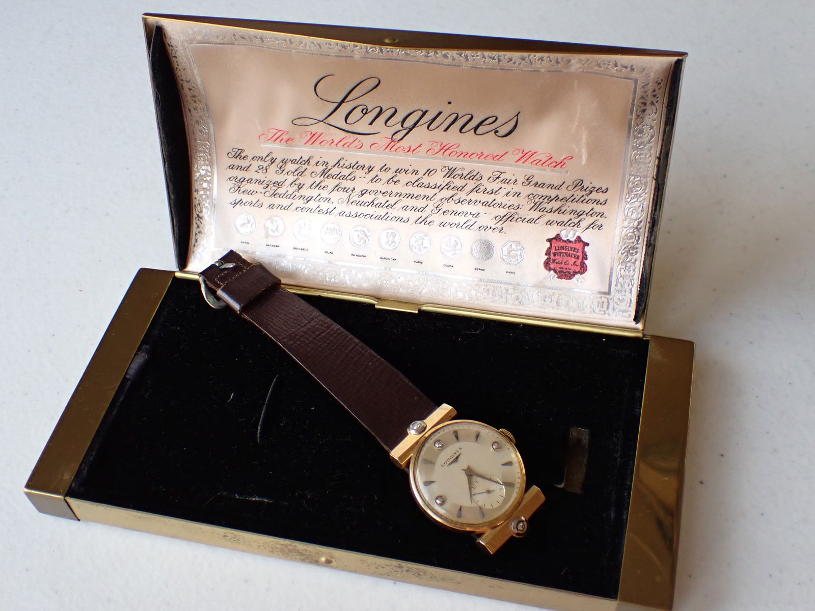 Longines 14K Gold Men's Wristwatch in Box (1 of 6)