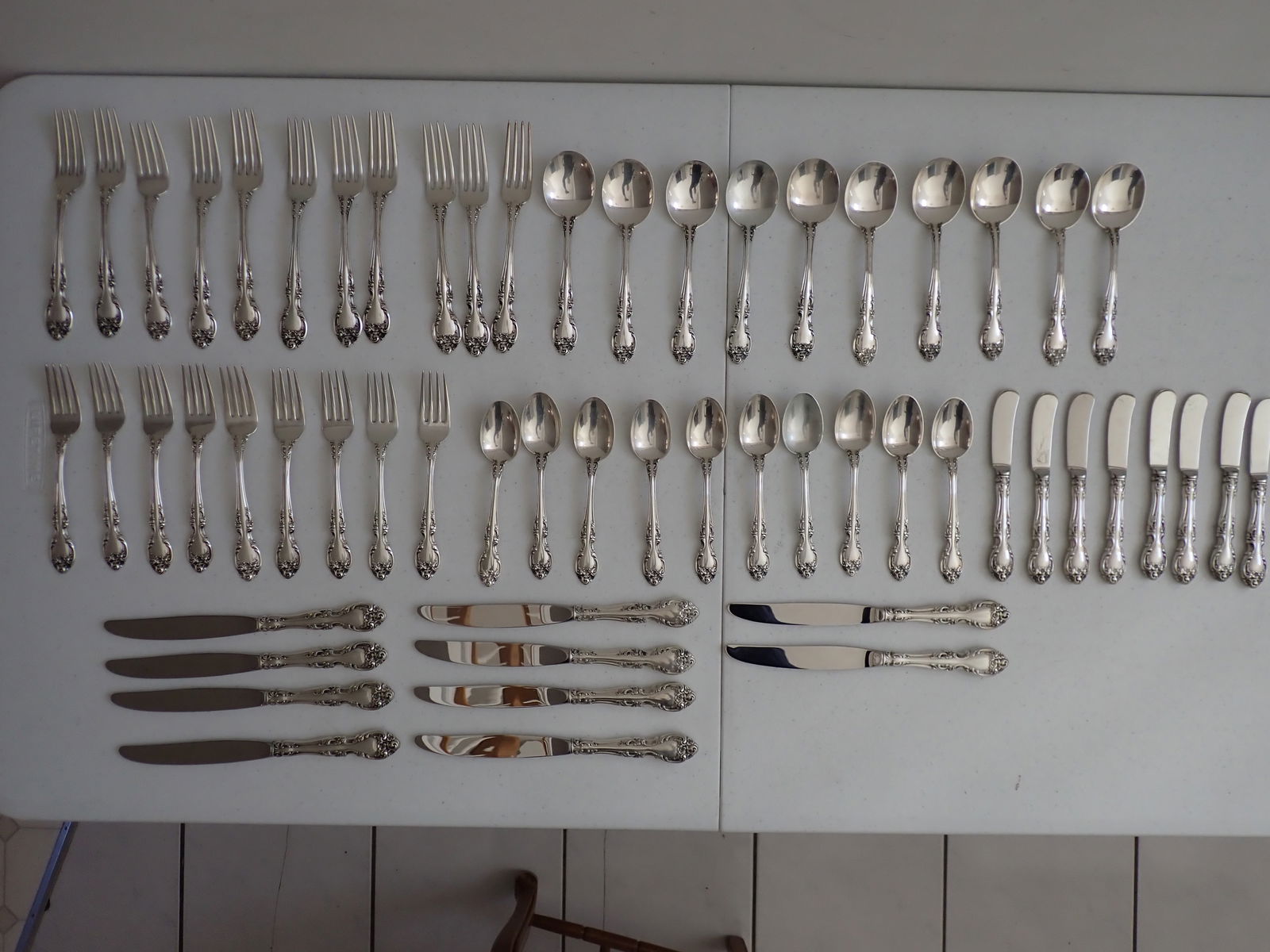Gorham Melrose 58 Piece Sterling Flatware Set (1 of 14)