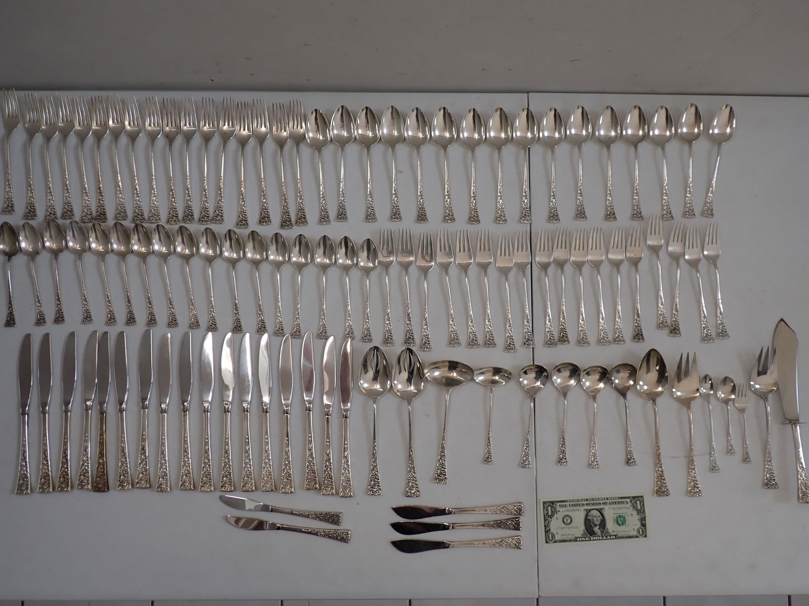 Reed & Barton Tapestry Sterling Flatware Set (1 of 17)