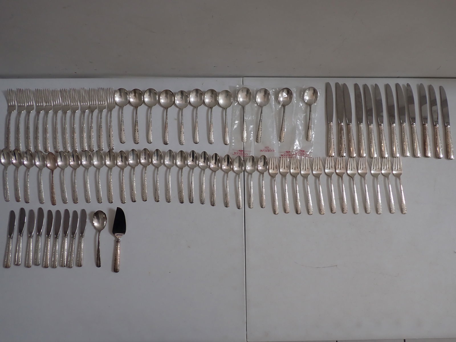 Gorham Carmellia Sterling Silver Flatware Set (1 of 14)