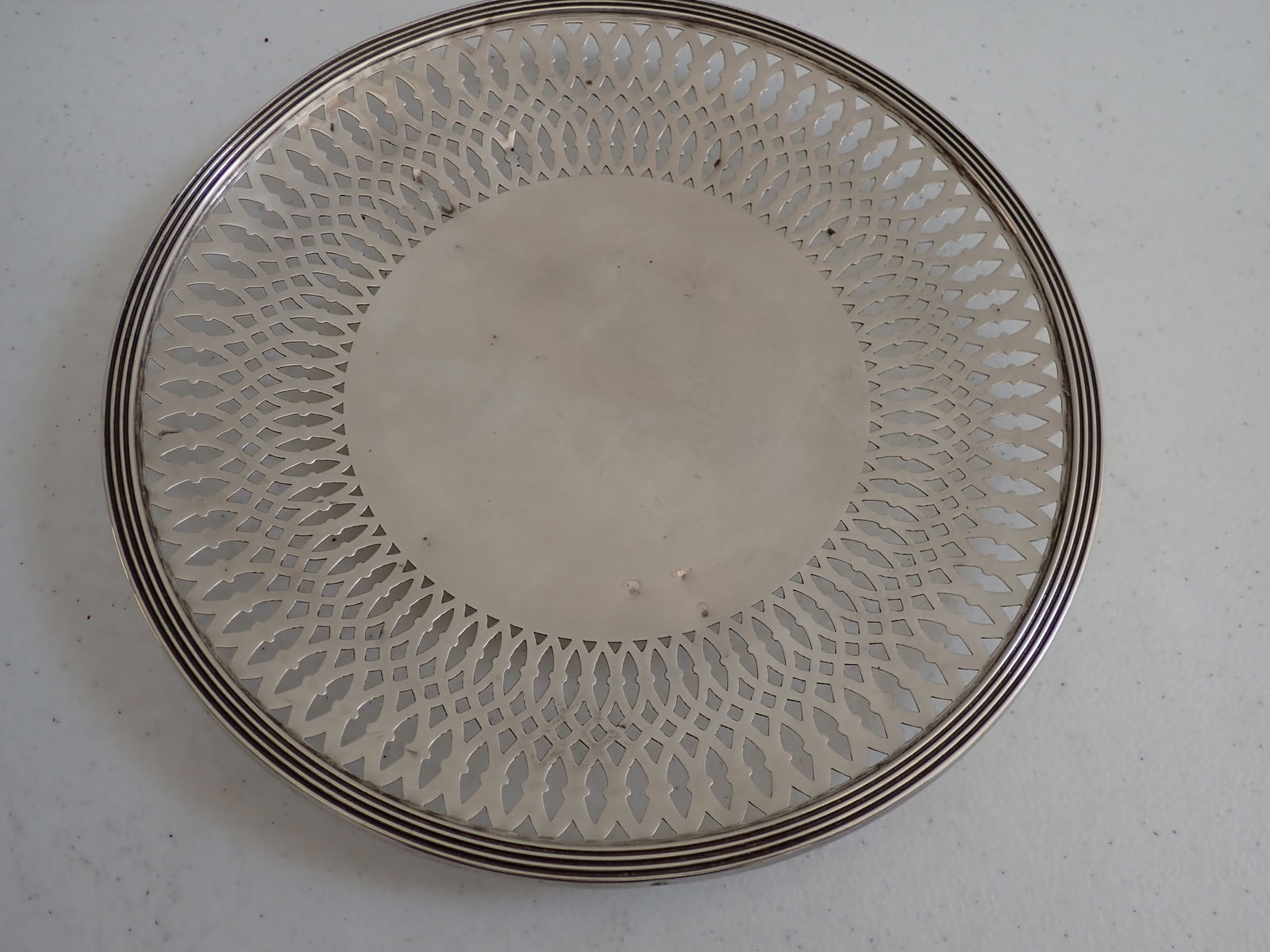 Sterling Open Work Footed Plate (1 of 7)