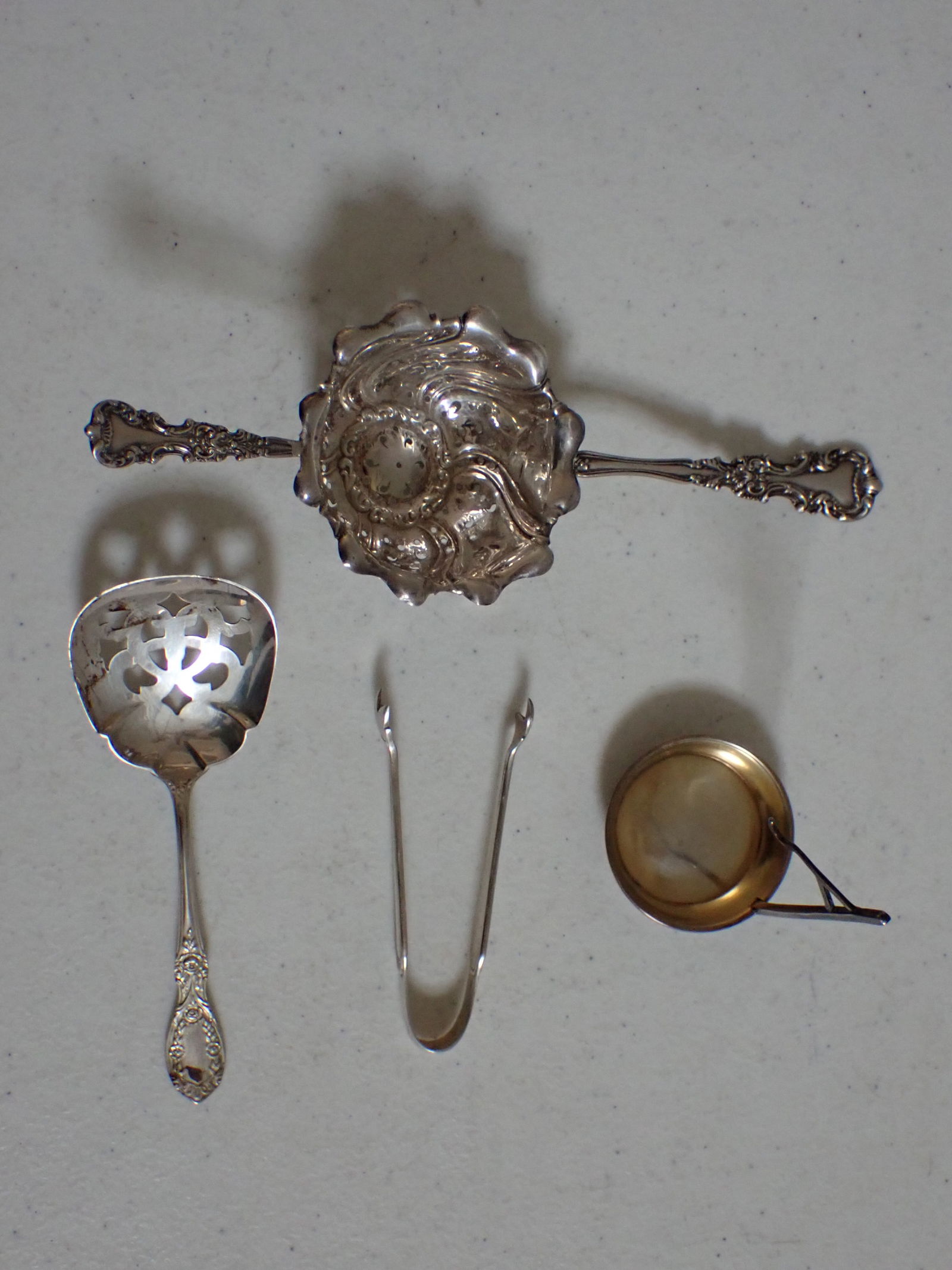 2 Handled Sterling Strainers and Other Pieces (1 of 5)