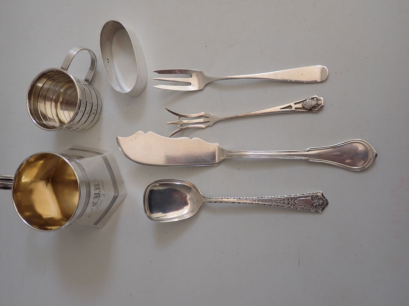 Sterling Measuring Cup, Serving Pieces, etc. (1 of 16)