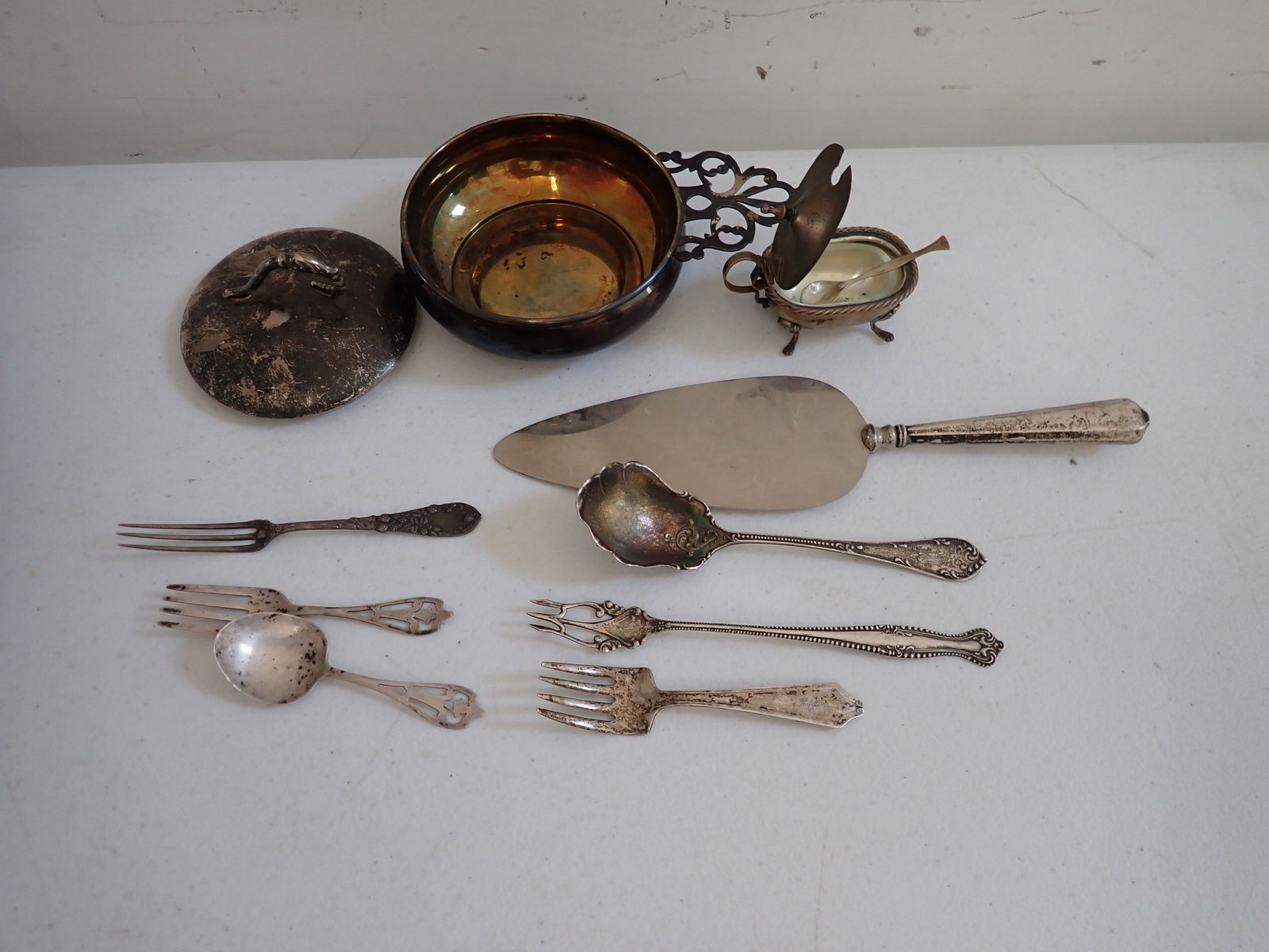 Sterling Porringer, Serving Forks, etc. (1 of 14)