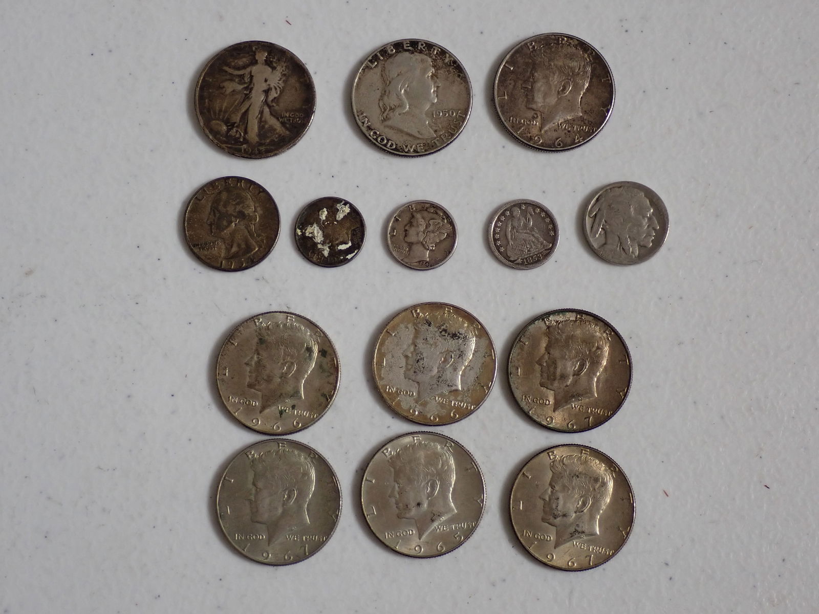 1853 Seated Liberty Dime & Other Silver Coins. (1 of 20)