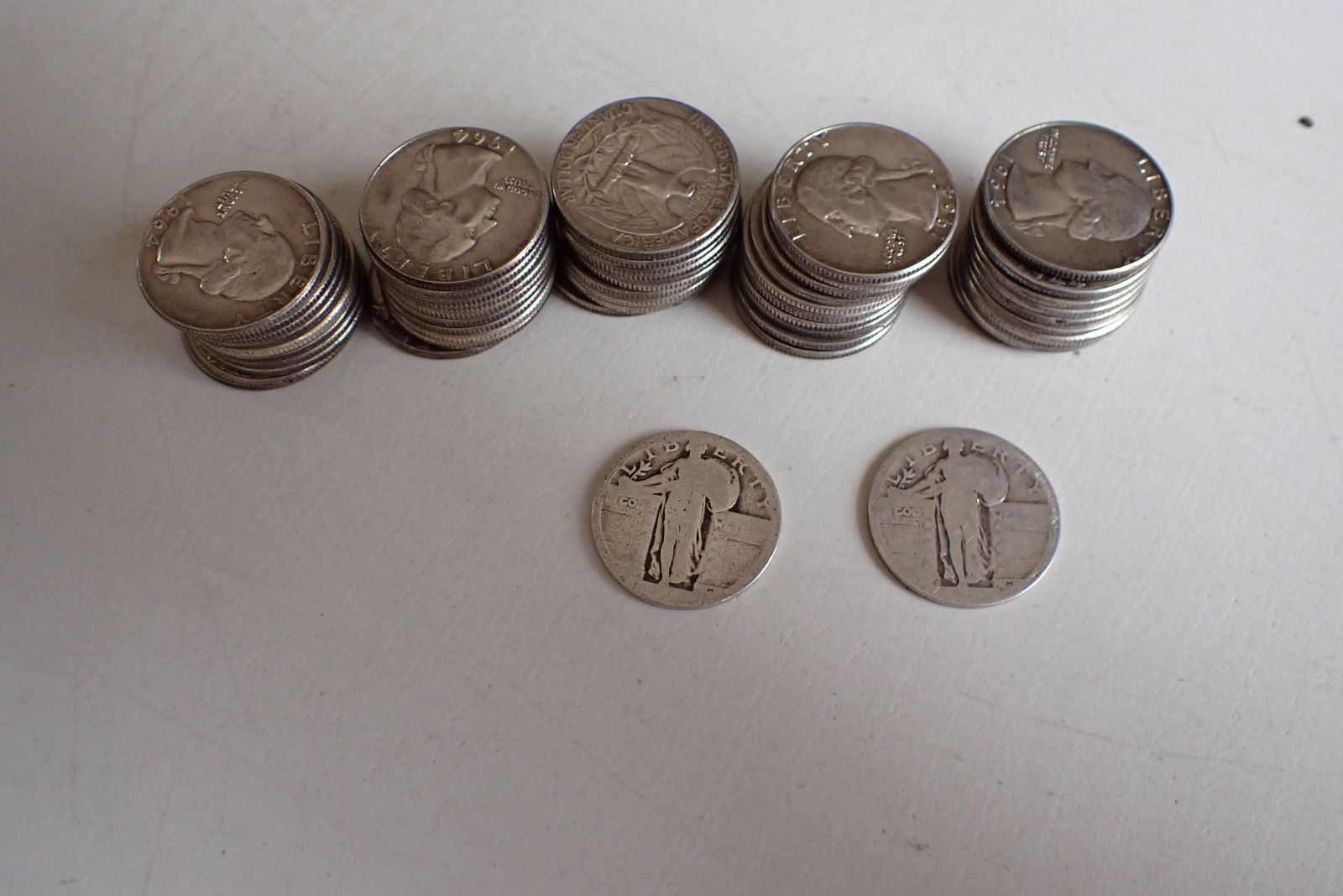 52 Silver Quarters. 50 Washington Quarters (1 of 4)