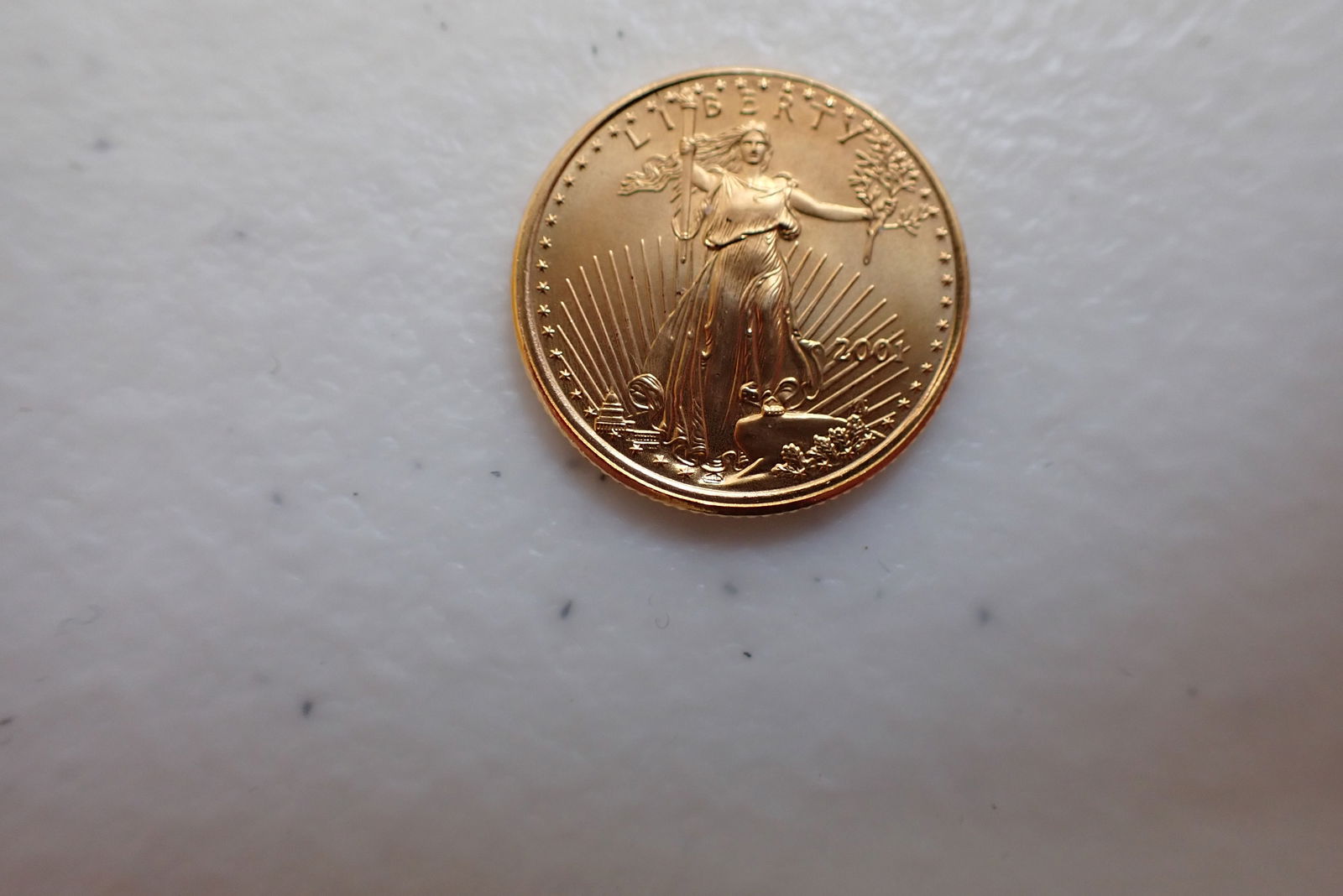 2001 P US $5.00 Gold Eagle 1/10 ounce Coin (1 of 2)