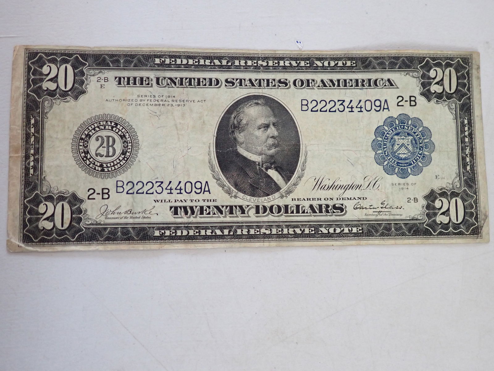1914 U.S. $20 Grover Cleveland Note (1 of 6)